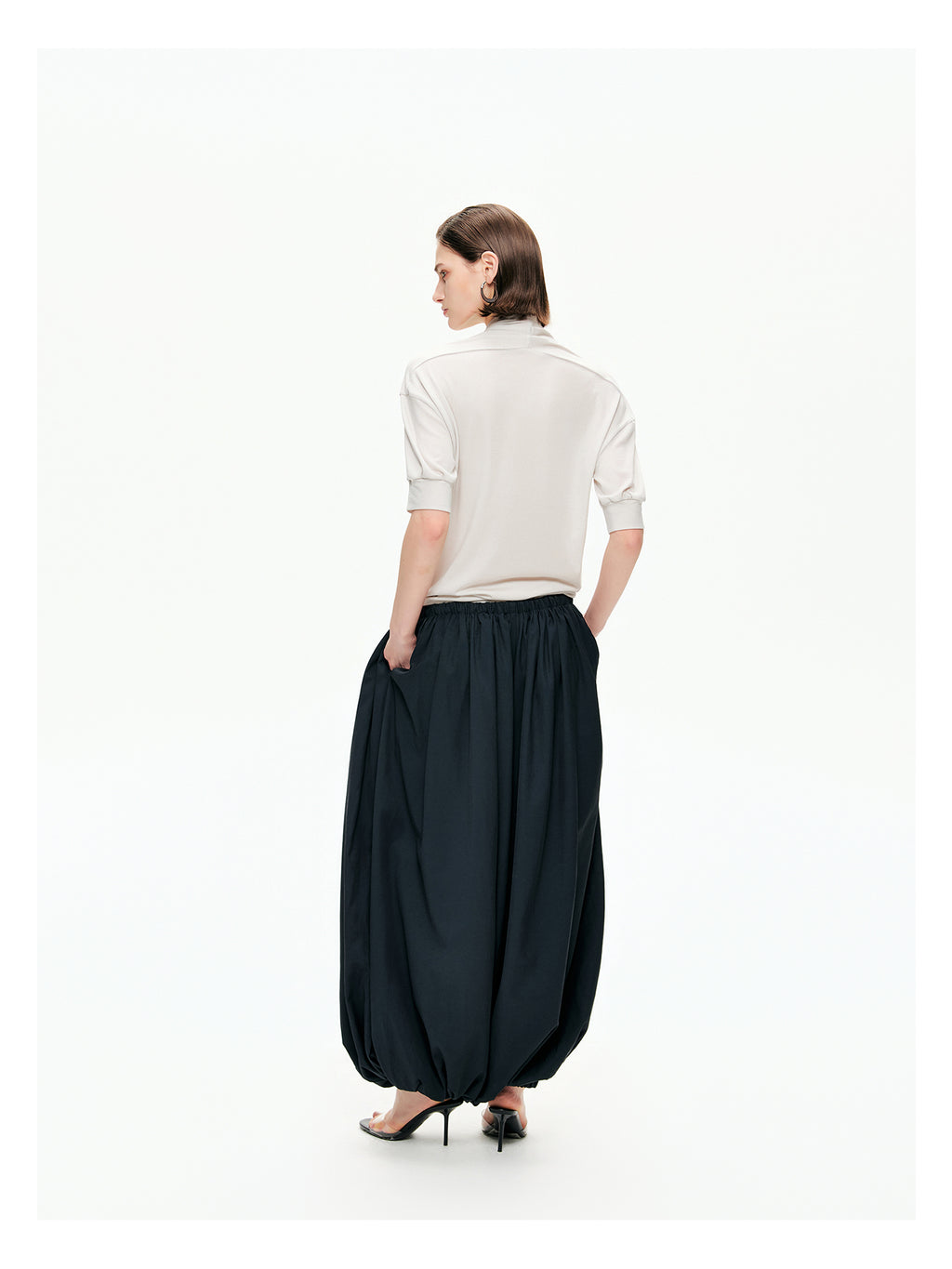 Sculptural Gathered Cocoon Pants-Pre Order