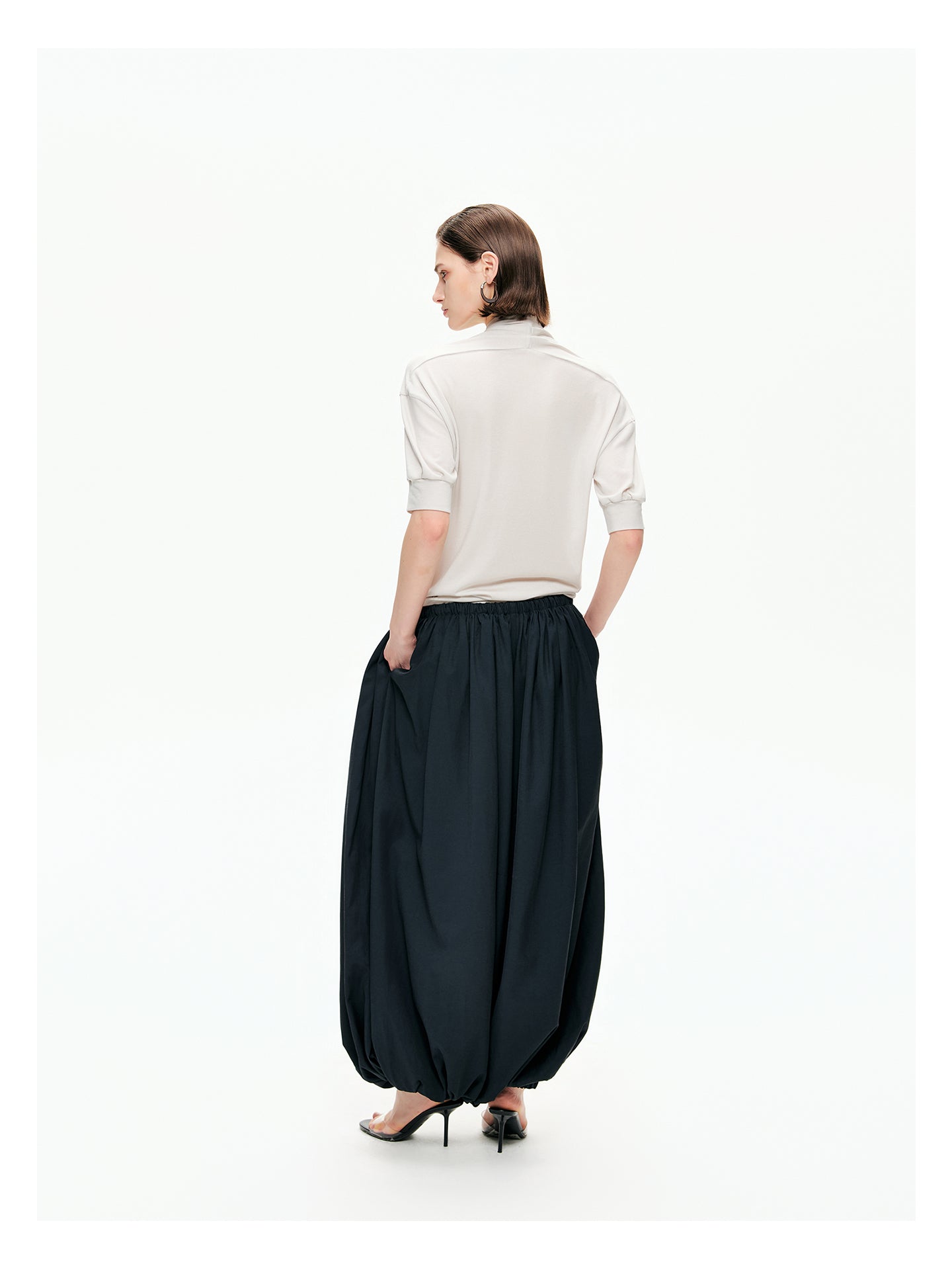 Sculptural Gathered Cocoon Pants-Pre Order
