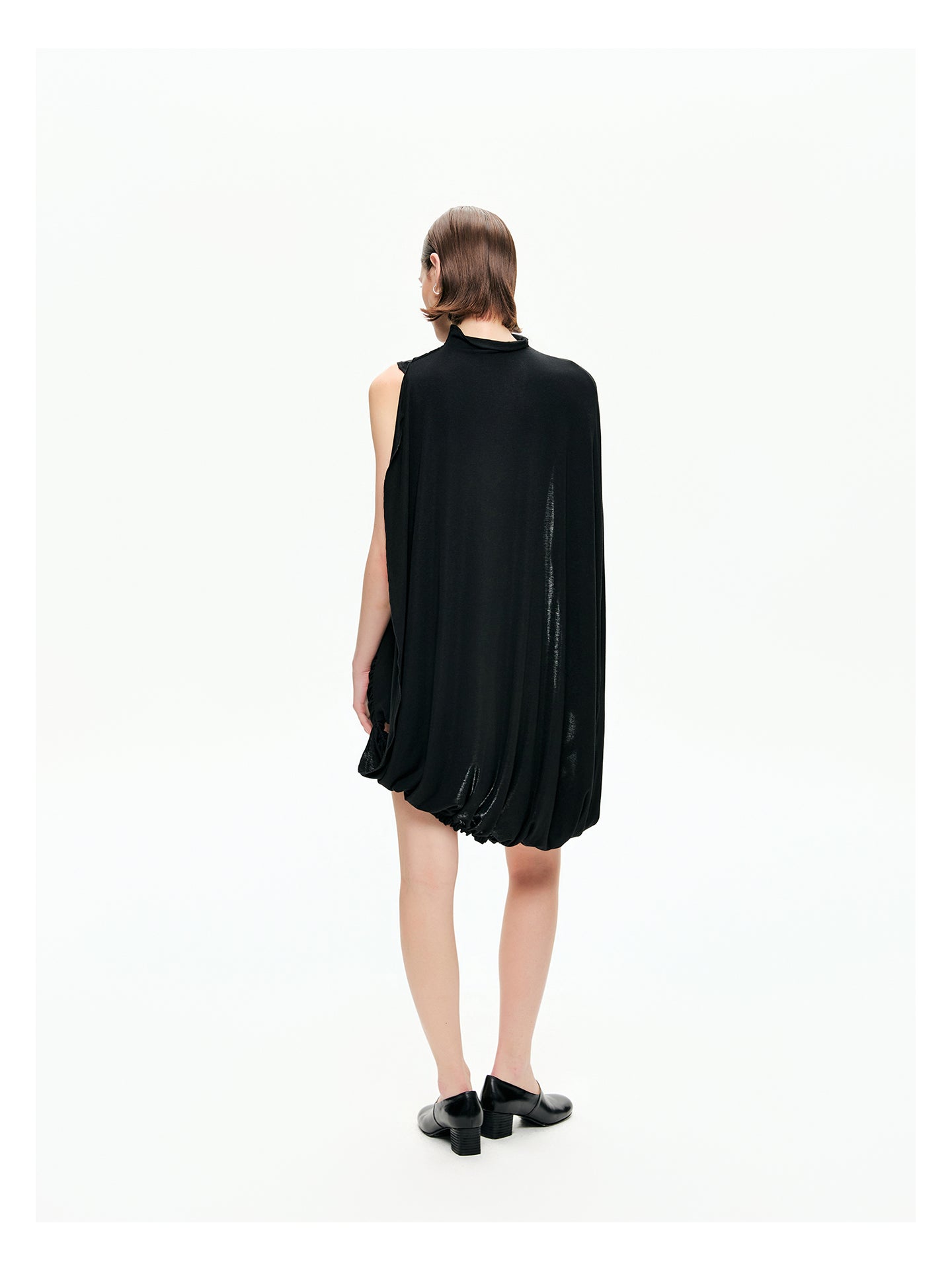 Draped Cape Mini Dress-Pre Order