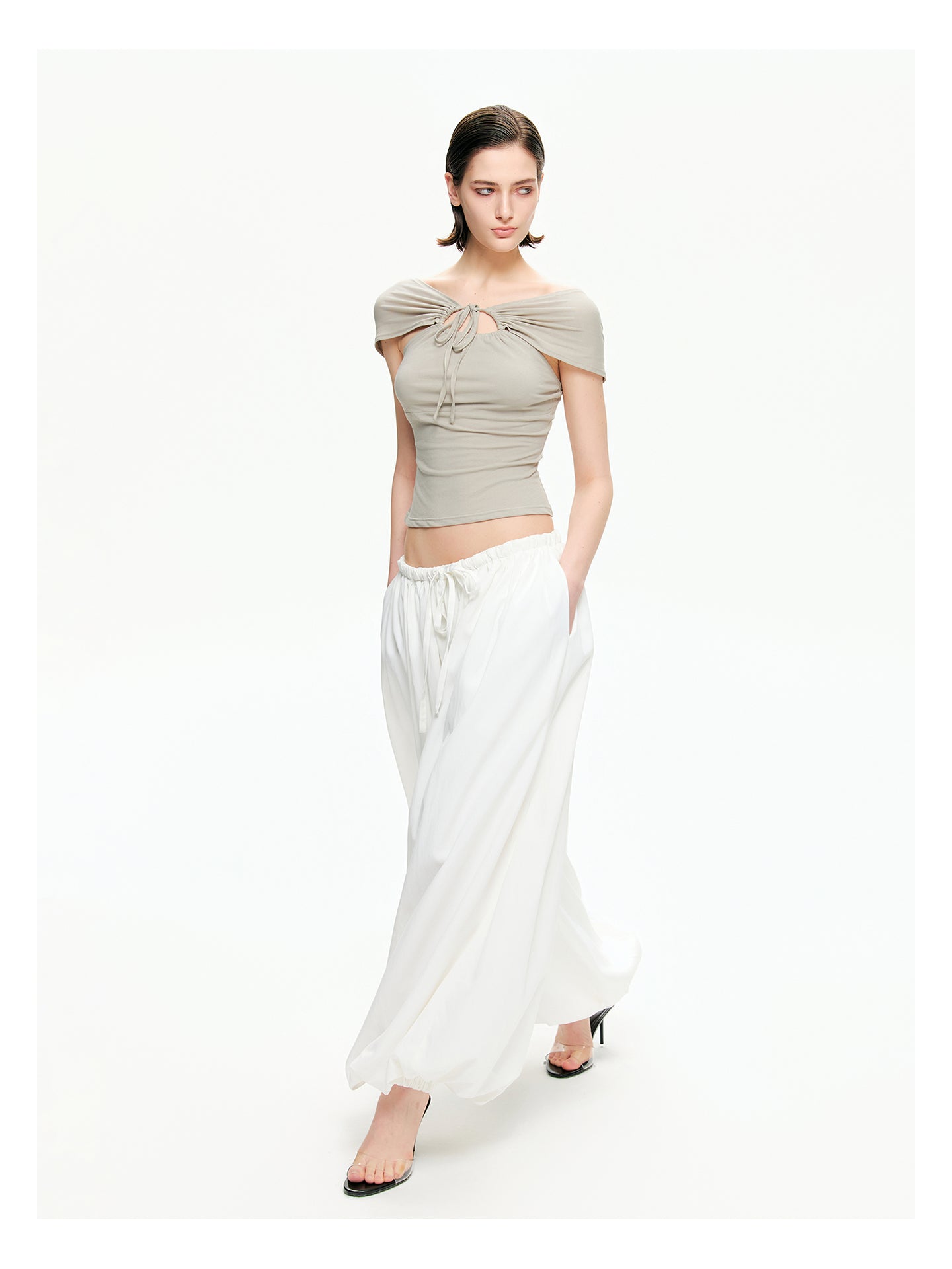 Sculptural Gathered Cocoon Pants-Pre Order