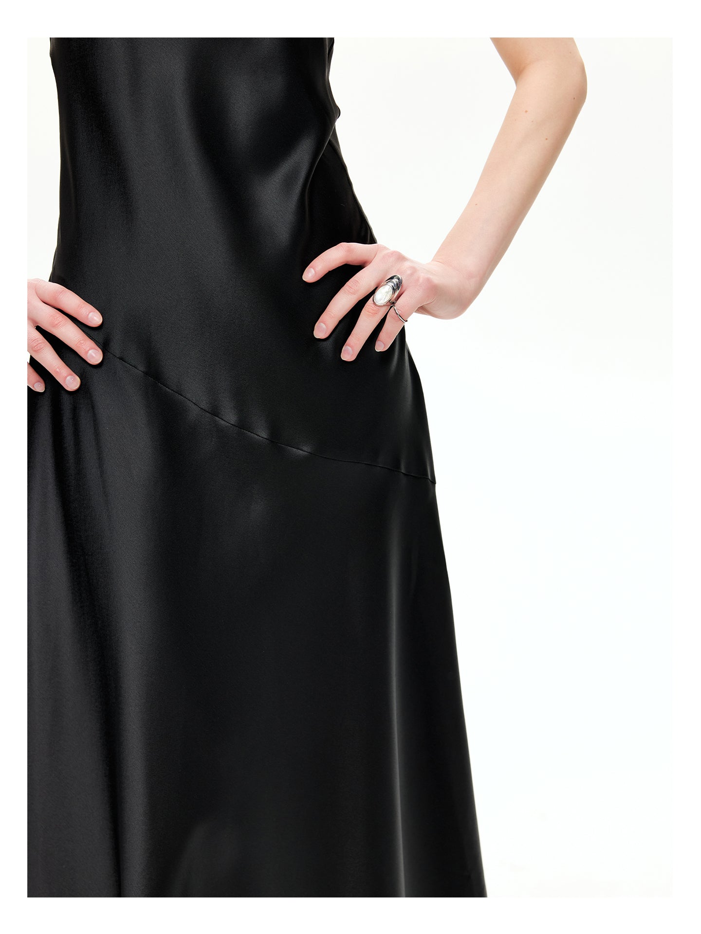 Bias-Cut Satin Halter Maxi Dress-Pre Order