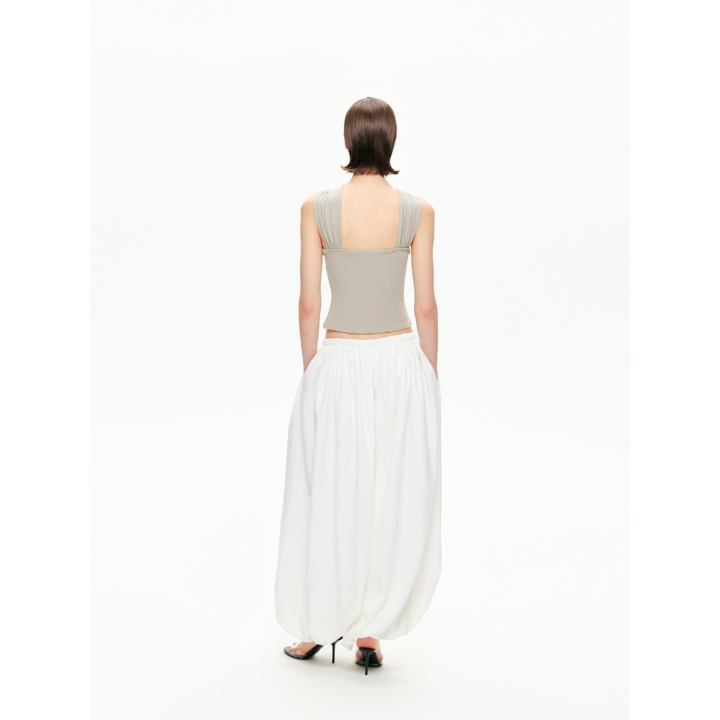 Sculptural Gathered Cocoon Pants-Pre Order