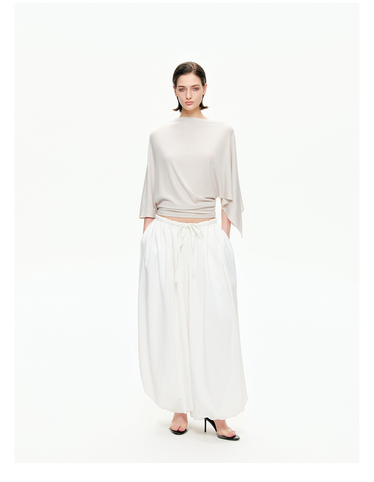 Sculptural Gathered Cocoon Pants-Pre Order