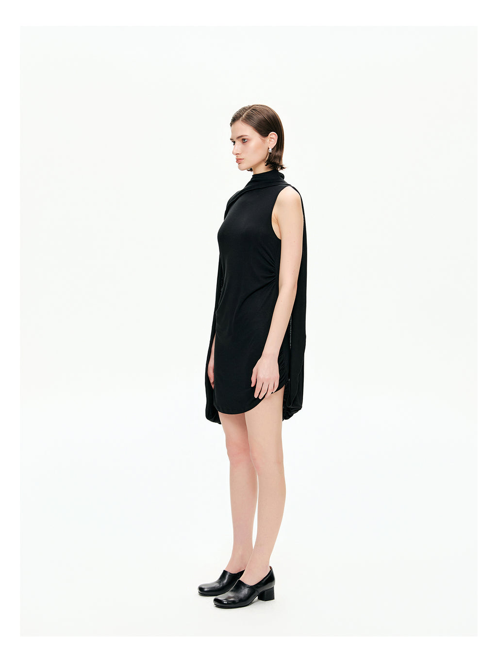 Draped Cape Mini Dress-Pre Order