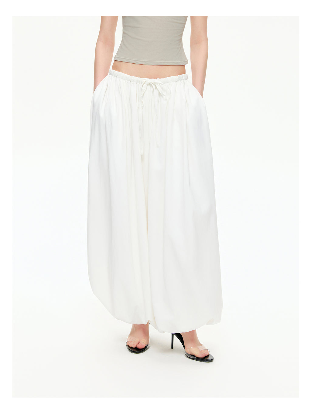 Sculptural Gathered Cocoon Pants-Pre Order