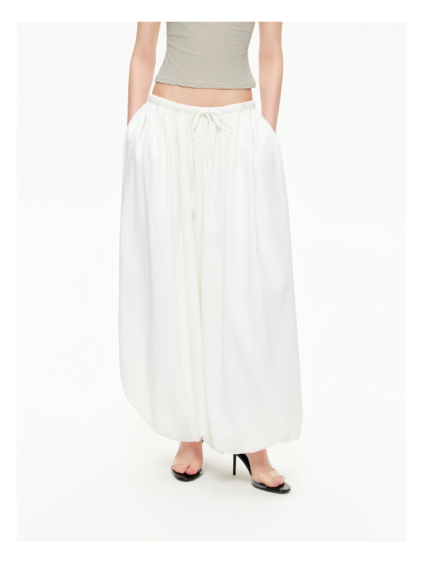 Sculptural Gathered Cocoon Pants-Pre Order